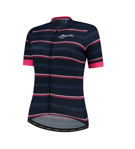 Rogelli koszulka STRIPE LDS niebiesko rózowa S
