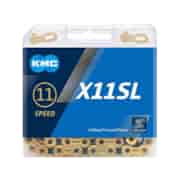 KMC Łańcuch X11 SL Ti-N 118 ogniw Złoto czarny BOX