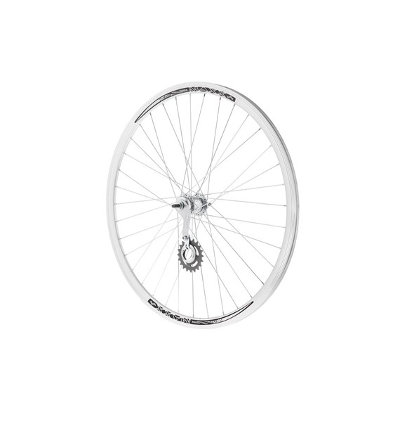 Koło 28'' tył torpedo stożek srebrne/srebrne