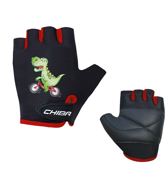 CHIBA rękawiczki COOL KIDS czarne dinozaur XS
