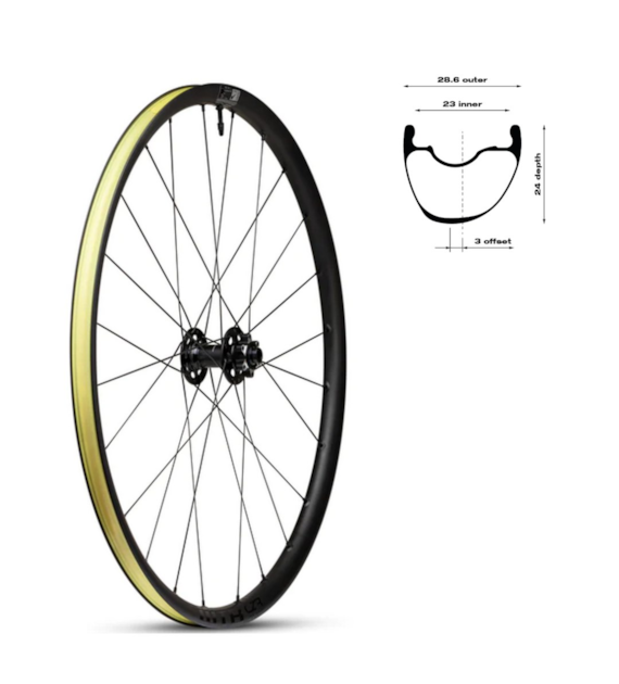 WTB Koło CZR i23x700 przód 100x12 24 6 śrub