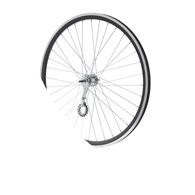 Koło 26'' tył torpedo stożek srebrne/czarne