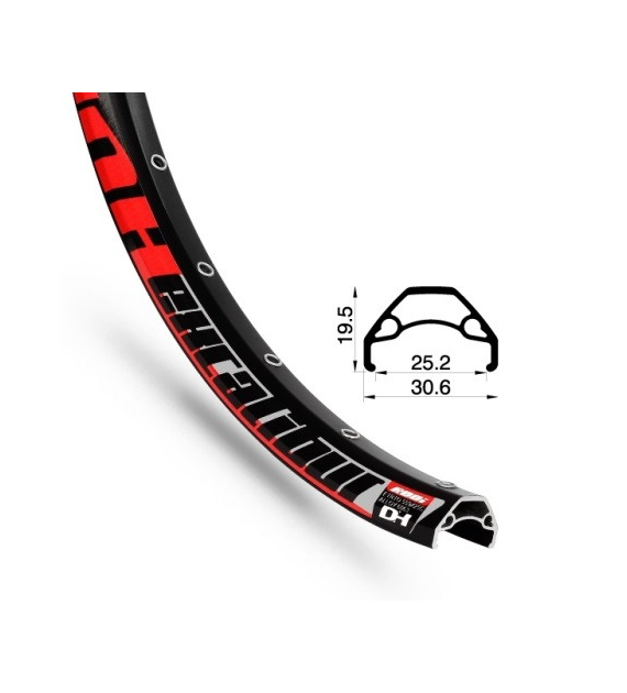 Obręcz RODI EXCALIBUR DH 559x25 czarna 36 otworów