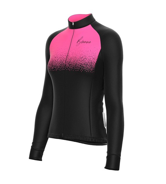 Biemme kosz. dł. rękaw PRESENA czarno rózowa M