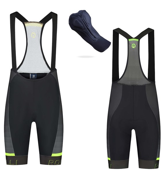 Rogelli spodenki HERO II czarno szaro żółte M