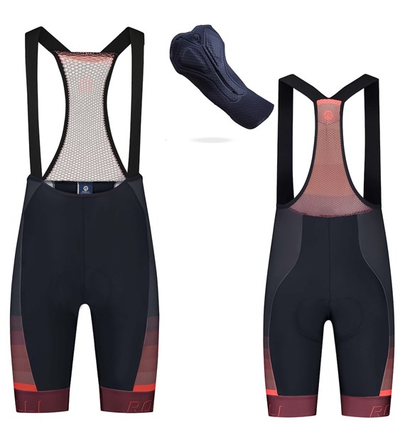 Rogelli spodenki HERO II czarno czerwone XXL