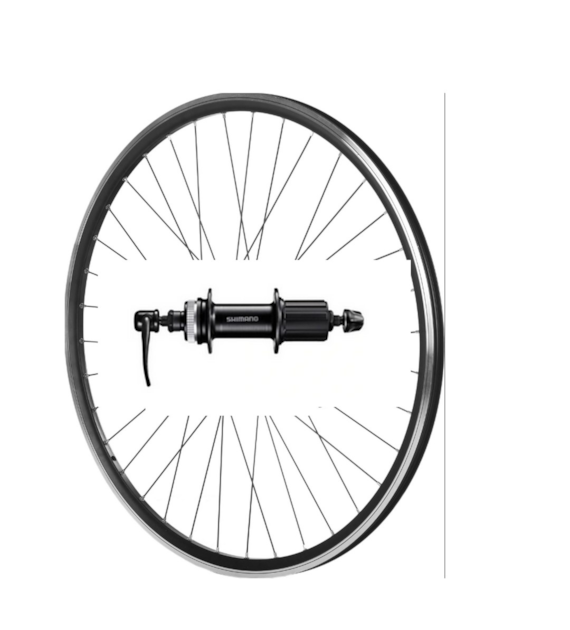 Koło 28'' tył kaseta QR stożek O-cz./P-cz. Shimano