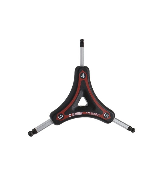 UNIOR Trójstronny klucz imbusowy kulisty 4,5,6 US