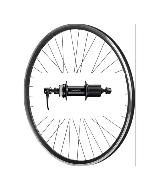 Koło 26'' tył kaseta stożek V-BRAKE O-cz/P-cz SHIM