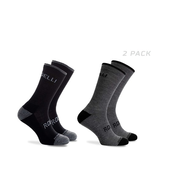 Rogelli skarpetki WOOL szare i czarne M 36-39 2pak