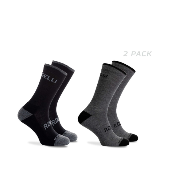 Rogelli skarpetki WOOL szare i czarne L 40-43 2pak