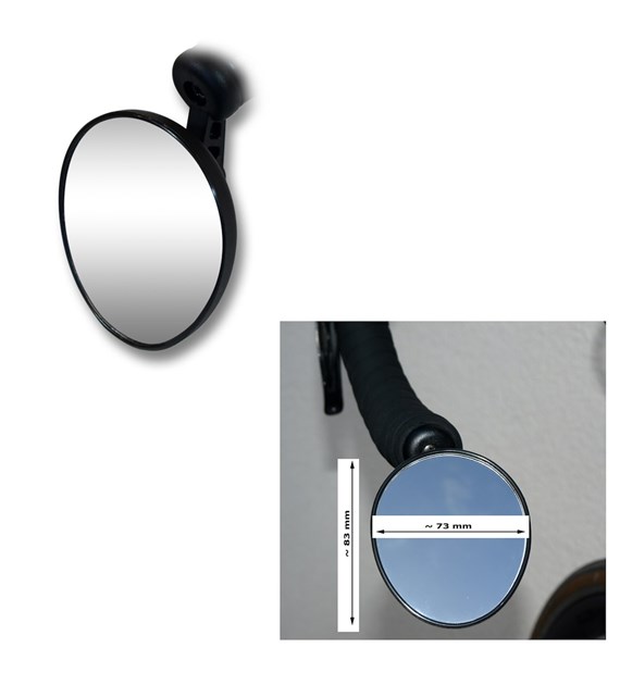 Lusterko AJS Szosa czarne