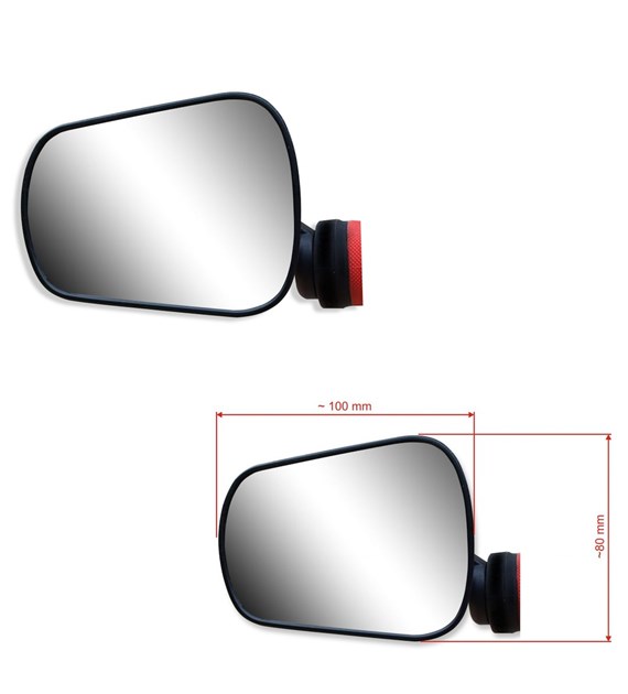 Lusterko w kierownicę AJS PLUS czarne