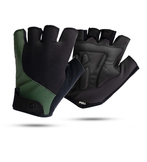 Rogelli rękawiczki ESSENTIAL czarno zielone XL