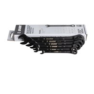 UNIOR zestaw kluczy płasko oczkowych z grzechotką