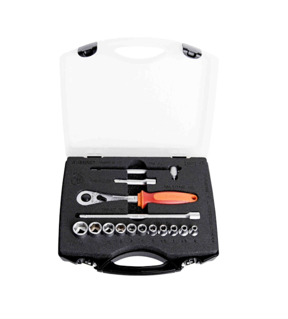 UNIOR Zestaw kluczy nasadowych 1/4'' w pudełku
