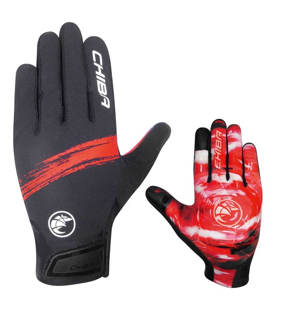 CHIBA rękawiczki DOWNHILL YOUTH S/M czerwone