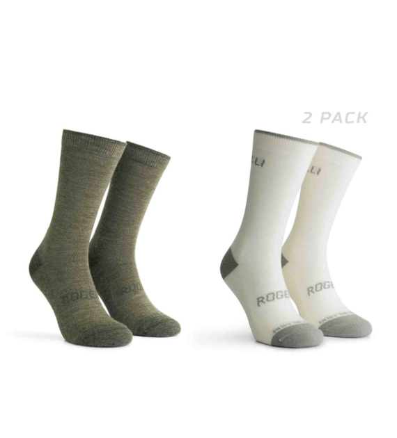 Rogelli skarpetki WOOL ziel. i szar. L 40-43 2pak