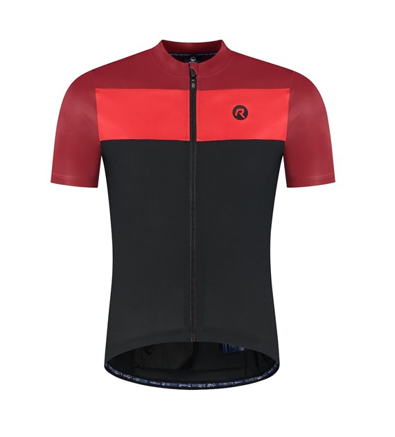 Rogelli koszulka CORE BLOCK XL czar. bord. czerw.