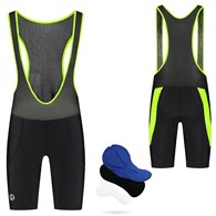 Rogelli spodenki na szelkach CORE czarno żółte 5XL