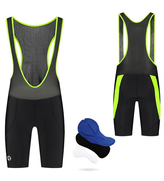 Rogelli spodenki na szelkach CORE czarno żółte 5XL