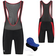 Rogelli spodenki na szelkach CORE czarno czerw 4XL