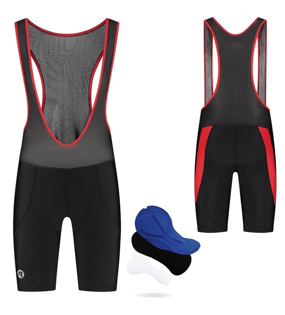 Rogelli spodenki na szelkach CORE czarno czerw 5XL