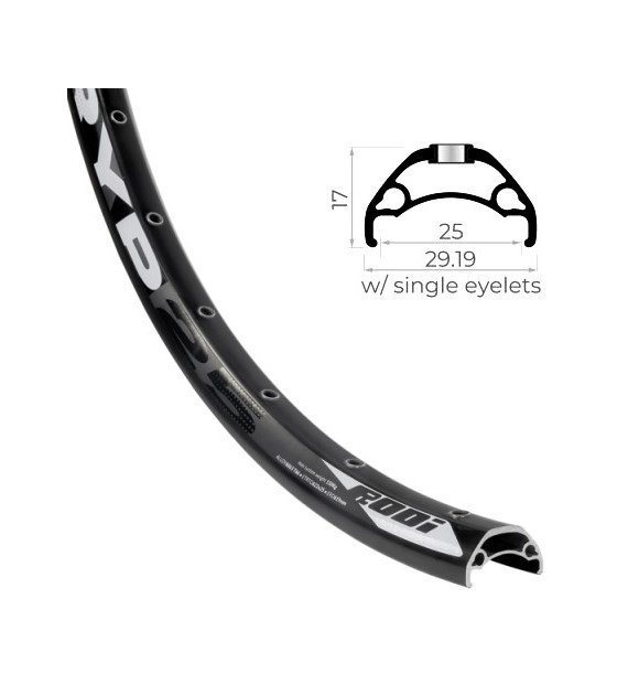 Obręcz RODI TRYP25 29'' 622x25 czarna 32 otw.