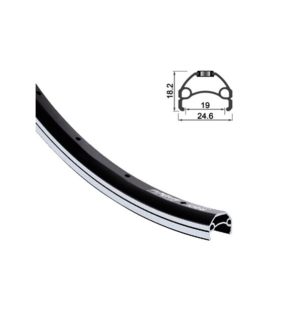 Obręcz VIPER 28'' 622x19 czarna 32 otw.