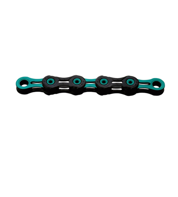 KMC Łańcuch DLC 11 118 og. czarno celeste BOX WOSK