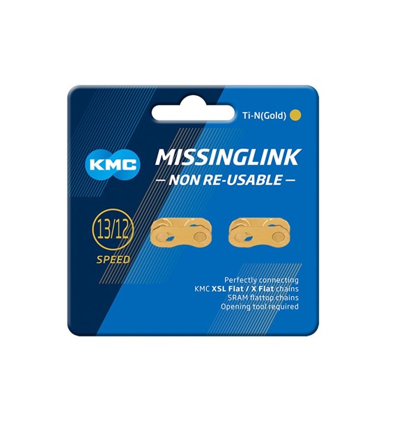 KMC Złączka FLATNR 2 sztuki blister złota