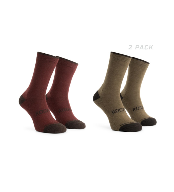 Rogelli skarpetki WOOL bordo i brąz M 36-39 2pak