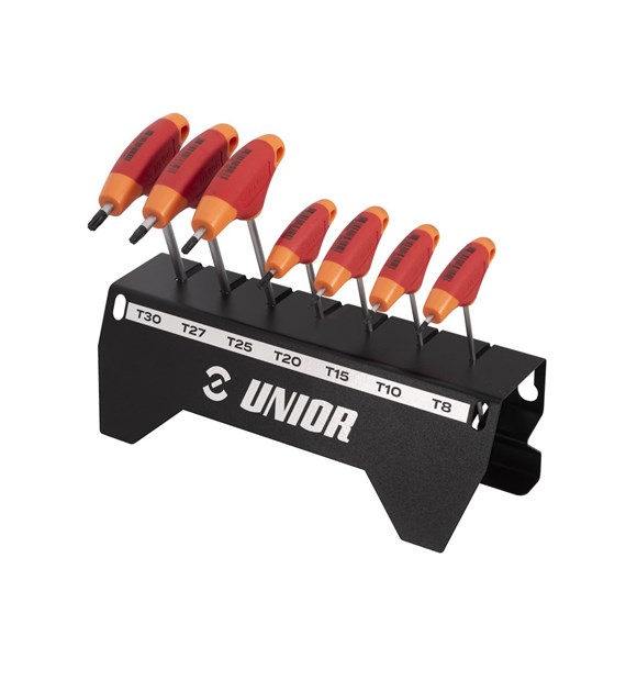 UNIOR zestaw kluczy TX uchwyt T 8-30 w stojaku