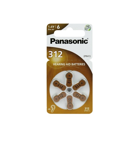 Bateria 312 PANASONIC 6 szt. cena za blis.