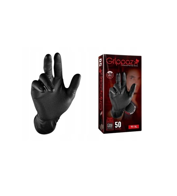 GRIPPAZ rękawiczki nitrilowe Premium czarne L 50s