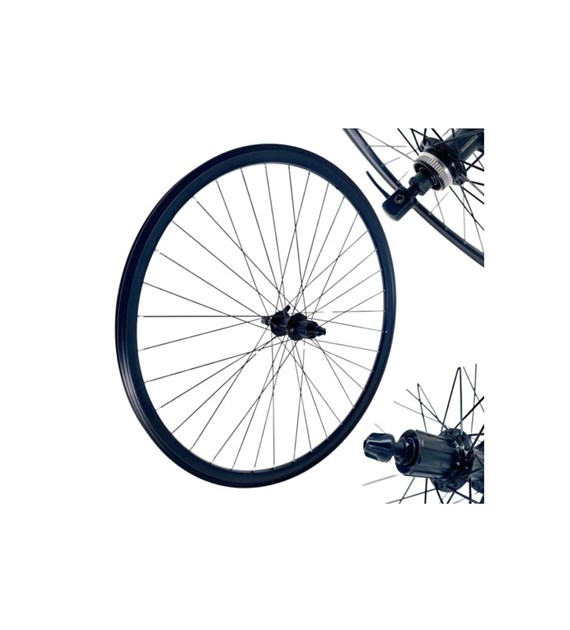 Koło 27,5'' tył kas. SHM Cent. QR 25mm O-cz./P-cz.