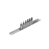 UNIOR Nasadki wkrętakowe HEX 1/4'' na szynie